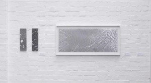 The River Garage Studio exhibition space shows wall-mounted photograms