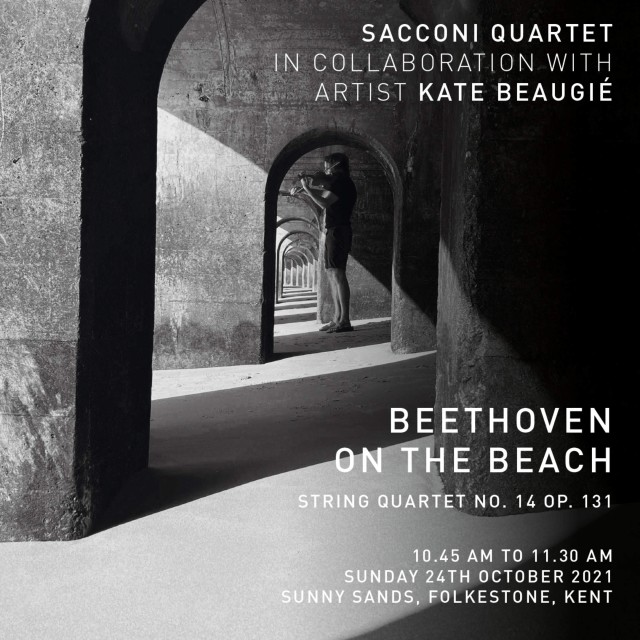 Sacconi Quartet in Collaboration with artist Kate Beaugié, Beethoven on the Beach poster